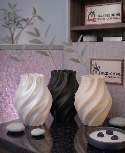 Matte Swirl Vase