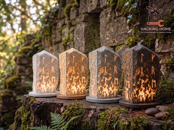 Viking Rune Stone Lamp