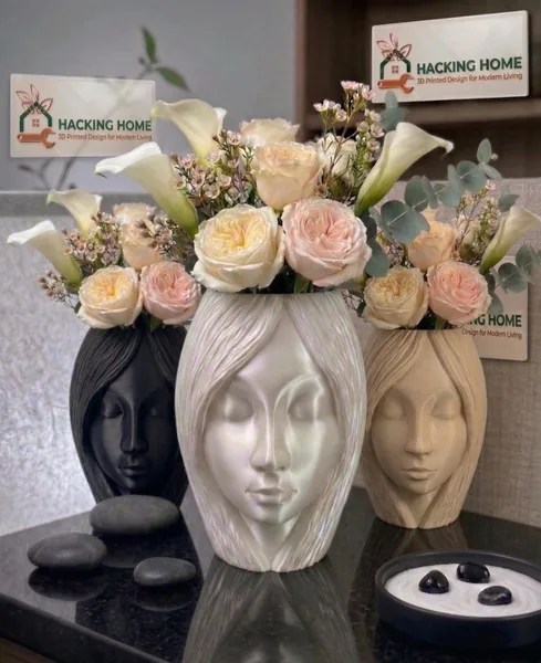 Woman Face Flower Pot